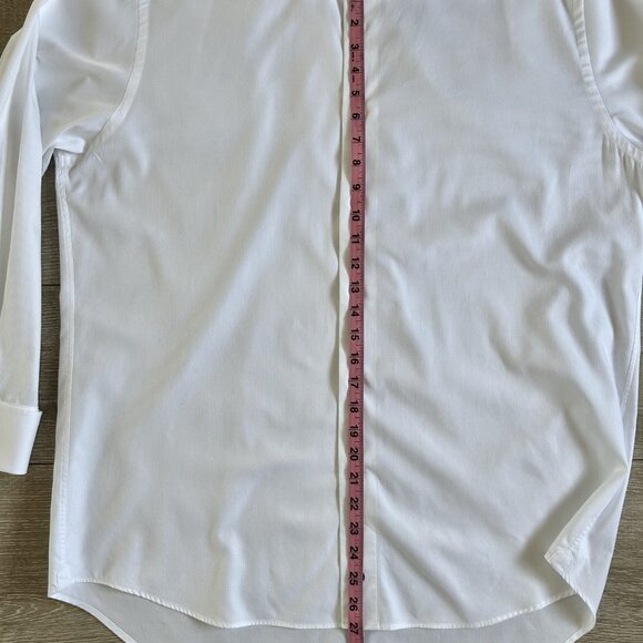 David Donahue French Cuff Self Stripe Tuxedo Dress Shirt Classic Fit 16.5 32/33 - Picture 4 of 15